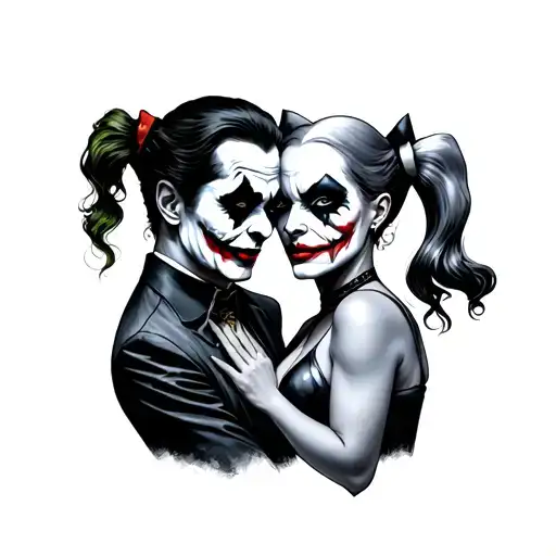 Joker And Harley Quinn tattoo design idea