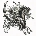 sagittarius and number 26 1998 date of birth tattoo design idea