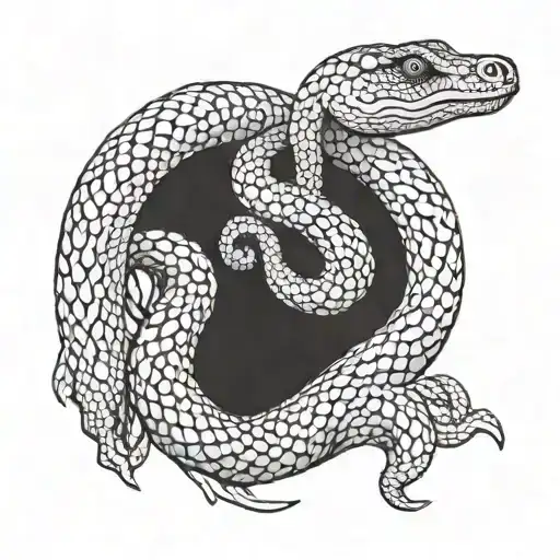 serpent qui s'enroule au tour d'un bras tattoo design idea
