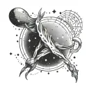 aquarius constellation tattoo design idea