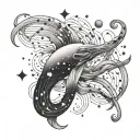 aquarius constellation tattoo design idea