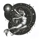 aquarius constellation tattoo design idea