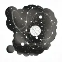 aquarius constellation tattoo design idea