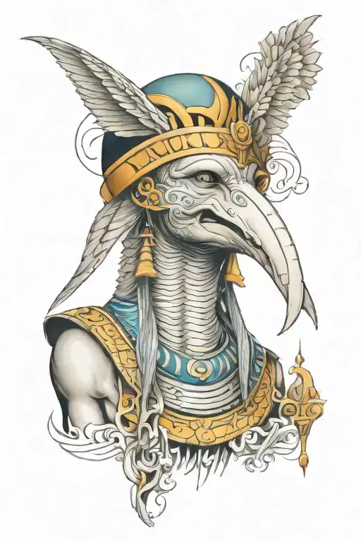 thoth God tattoo design idea