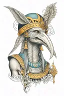 thoth God tattoo design idea