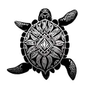Polynesian Turtle tattoo design idea