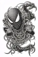 Phantom troupe spider with chain tattoo design idea