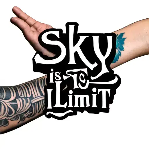 "sky is the limit" mobb deep bigge smalls and nas on my forearm tattoo design idea
