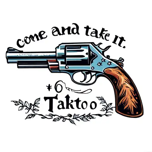 come and take it tattoo design idea