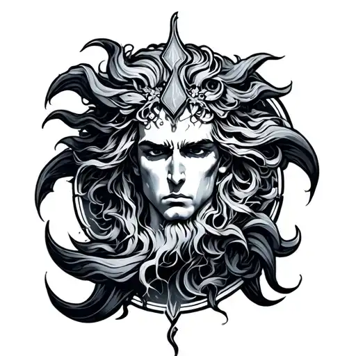 Neptune tattoo design idea
