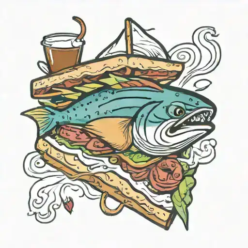 coffee tuna sandwich lake louise tattoo design idea
