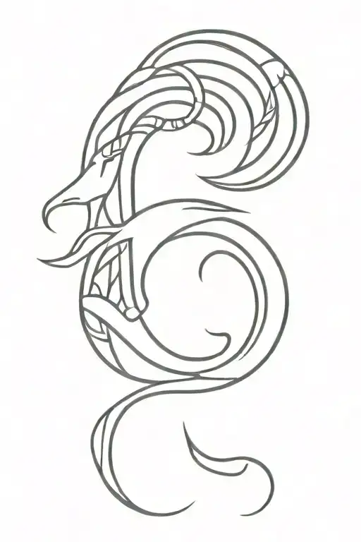 capricorn symbol tattoo design idea