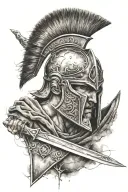 spartan warrior tattoo design idea