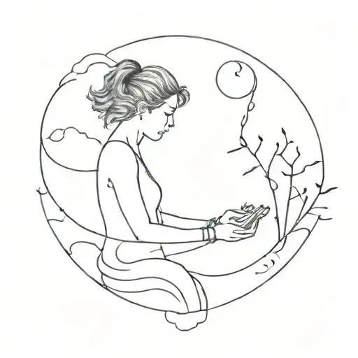 Time passes, people move. Like a river’s flow, it never ends. A childish mind will turn to noble ambition. Young love wi tattoo design idea