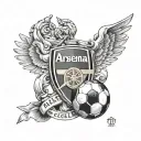 arsenal football club tattoo design idea