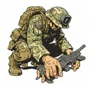 a sapper removes a mine tattoo design idea