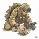 a sapper removes a mine tattoo design idea