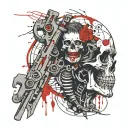 Skeleton key tattoo design idea