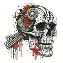 Skeleton key tattoo design idea