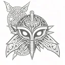 Master sword majoras mask patterns tattoo design idea