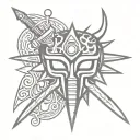 Master sword majoras mask patterns tattoo design idea