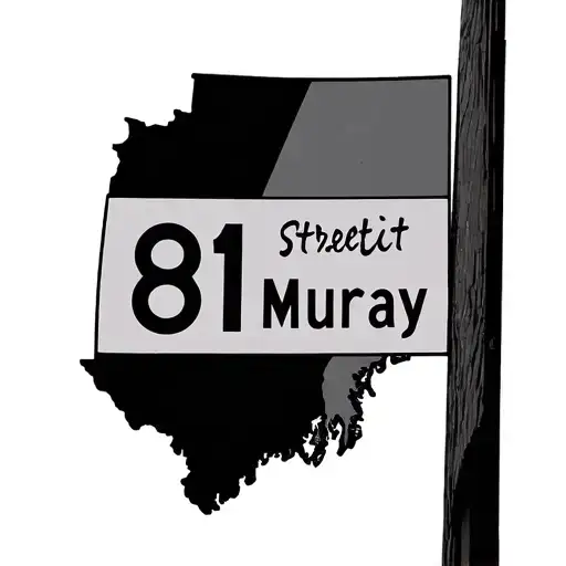 Connecticut state outline with 81 murray street sign tattoo design idea