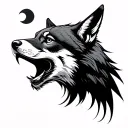 Wolf: Minimalist head or howling pose. Pair it with a moon for emotional balance.	•	Falcon: Wing spread design, or falc tattoo design idea