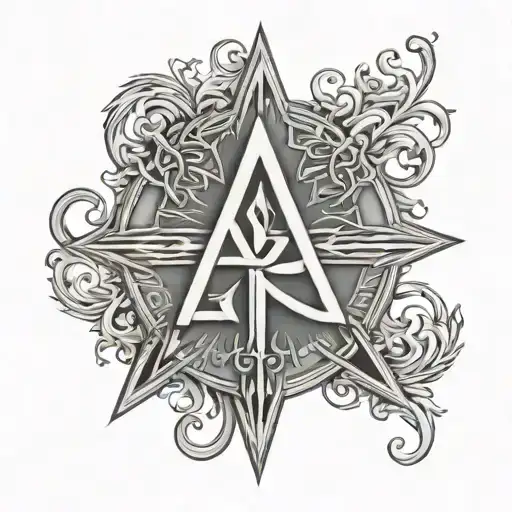 Alpha Omega tattoo design idea