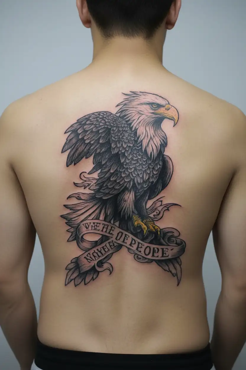 we the people, bald eagle, Statue of Liberty, usmc tattoo design idea