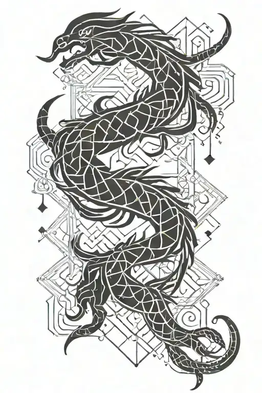 scorpio and libra zodiac sign tattoo design idea