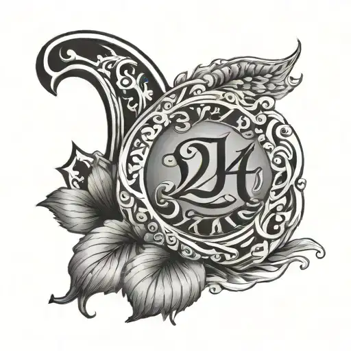 the number 224 incorporated with the word SOY tattoo design idea
