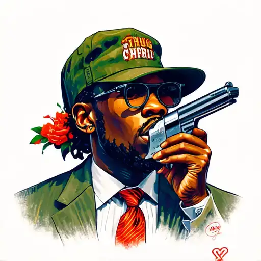 thug in ny tattoo design idea