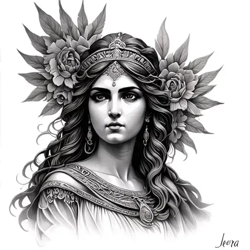 Hera Goddess tattoo design idea