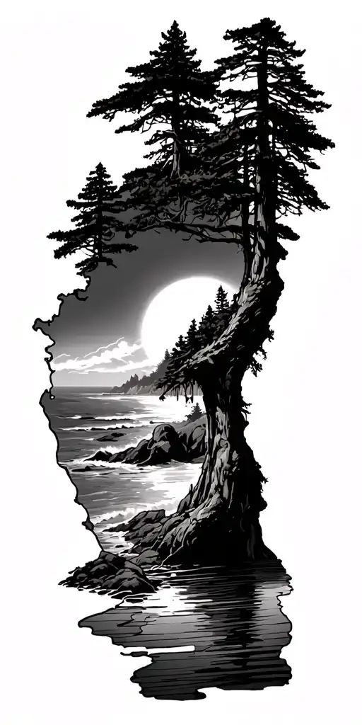 Oregon coast themed tattoo tattoo design idea