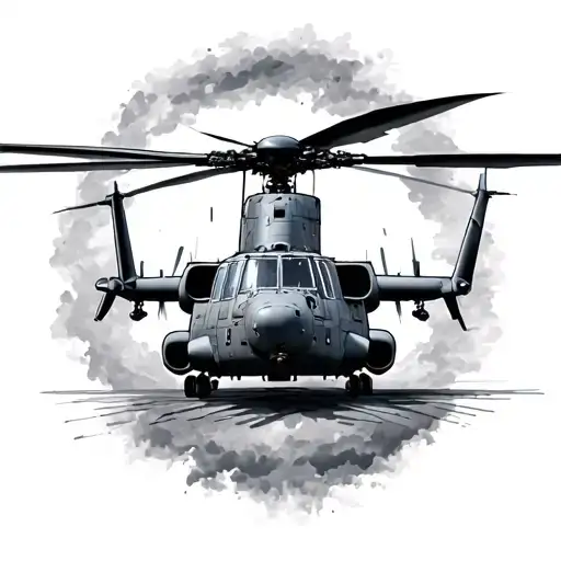 ch-47 chinook tattoo design idea