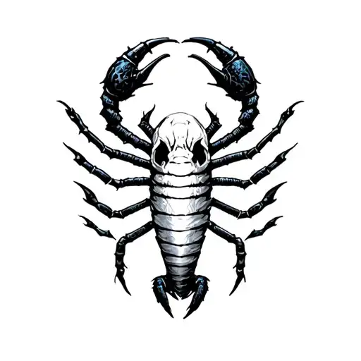 Constellation of Scorpion, Skull, Samurai tattoo design idea