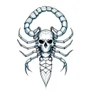 Constellation of Scorpion, Skull, Samurai tattoo design idea