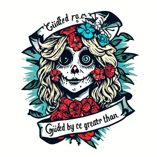 "guided by a force greater than" voodoo doll  tattoo design idea