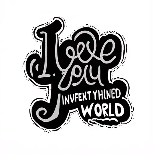 "I love you infinity hundred plus one everything in the whole wide world and everything you like" small and simple desig tattoo design idea