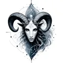 combination of Aries, Aquarius and Gemini constellation tattoo design idea