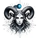 combination of Aries, Aquarius and Gemini constellation tattoo design idea