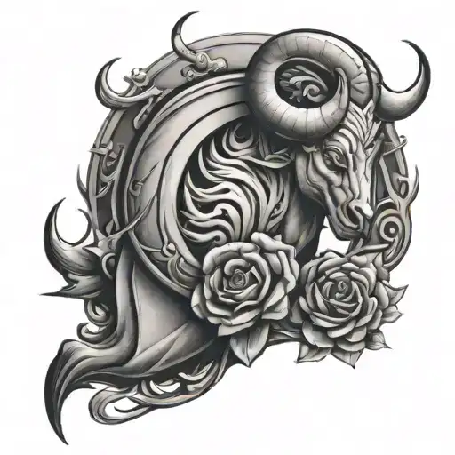 taurus gemini sleeve tattoo design idea