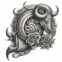 taurus gemini sleeve tattoo design idea