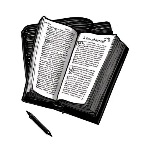 Open Bible tattoo design idea