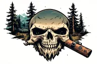 post apocalyptic horror landscape tattoo tattoo design idea