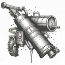 fire extinguisher spraying  tattoo design idea