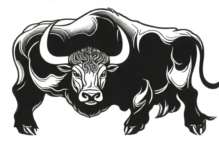 taurus bull tattoo design idea