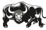 taurus bull tattoo design idea
