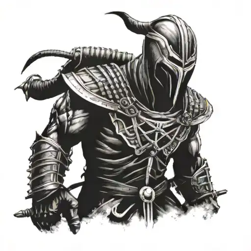 Kabal Ultimate Mortal Kombat characters tattoo design idea