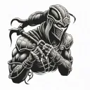 Kabal Ultimate Mortal Kombat characters tattoo design idea